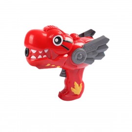 Pistola De Burbujas Eléctrica Diseño Dinosaurio Roja