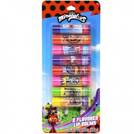 Paquete 8 Balsamos Labiales Personajes Miraculous