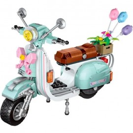 Mini Bloques Armables  Motoneta Scooter Floral