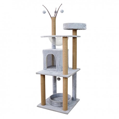 Árbol Rascador Para Gato Torre Mueble 4 Niveles