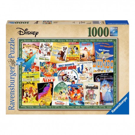 Rompecabezas Póster Películas Vintage Disney Ravensburger