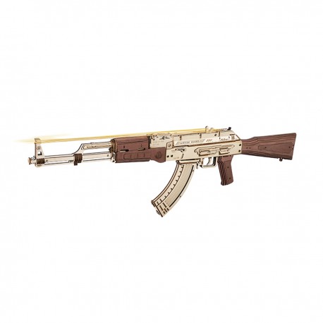 Rompecabezas Rifle Tirador Juguete Madera Ak-47