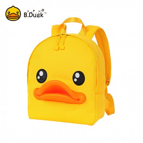 Mochila Escolar Mediana Pico De Pato 3d Amarillo