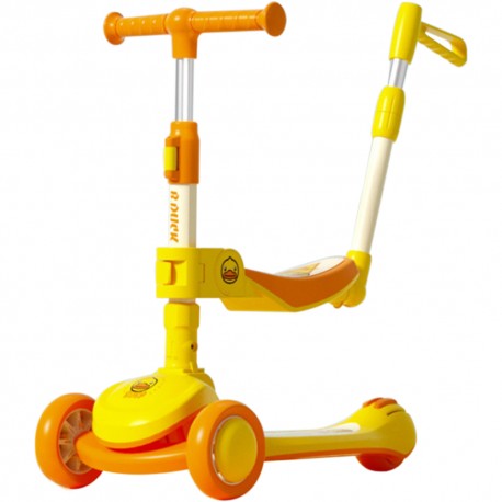 Scooter 3 en 1 Amarillo con Asiento B.duck