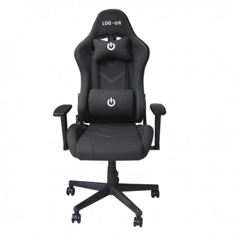 Silla Gamer de Tela Ajustable Gris Log-On