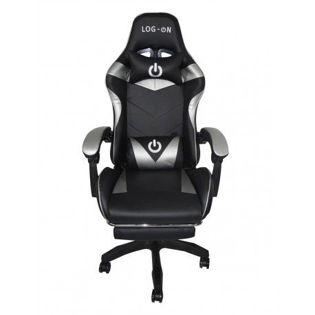 Silla Reclinable Ergonómica Gamer Gris Log-On