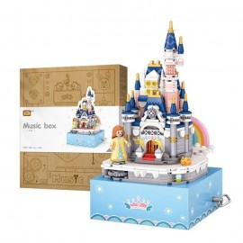 Mini Bloques Armables Castillo Caja Musical