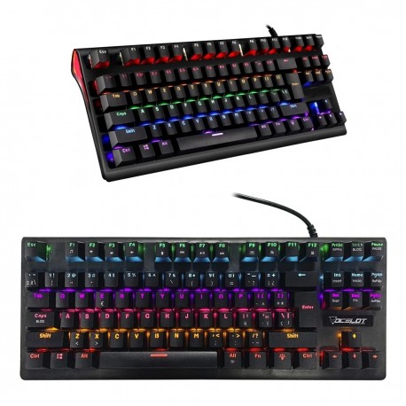 Teclado Mecanico 87 Teclas Ocelot Switch Azul RGB