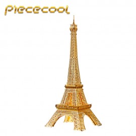 Rompecabezas de Metal 3d Torre Eiffel Dorada