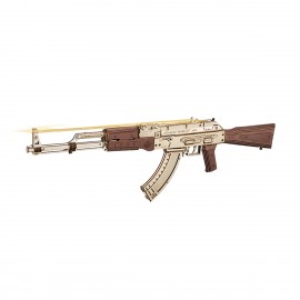 Rompecabezas Rifle Tirador Juguete Madera Ak-47