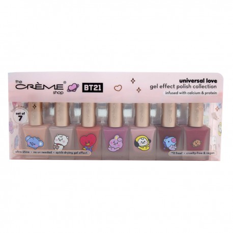 Colección 7 Esmaltes De Uñas Con Efecto Gel Universal Love