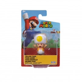 Muñeco Super Mario Bross Yellow Toad Colección 2.5 Pulgadas