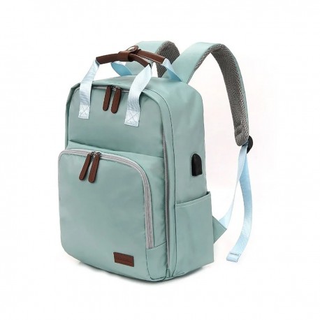 Mochila Impermeable con Puerto de Carga Gris