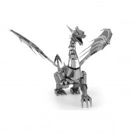 Modelo de Metal 3d Dragón de Plata