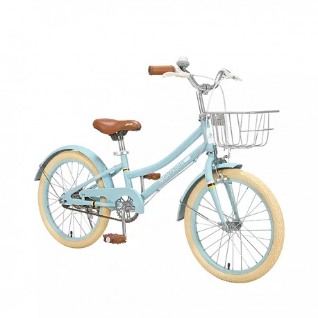 Bicicleta para Niños de Acero al Carbono 18" Azul