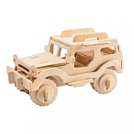 Rompecabezas 3d Jeep para Pintar