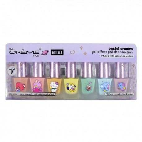 Colección 7 Esmaltes De Uñas Con Efecto Gel Pastel Dream