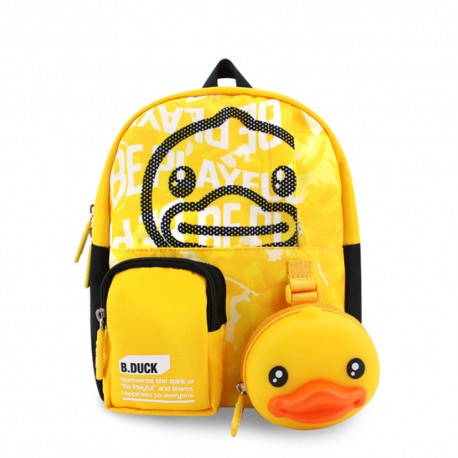 Mochila Para Niños Diseño Pato Con Monedero Portátil