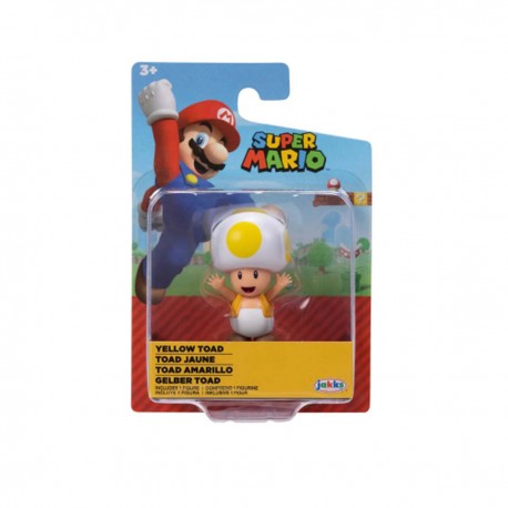 Muñeco Super Mario Bross Yellow Toad Colección 2.5 Pulgadas